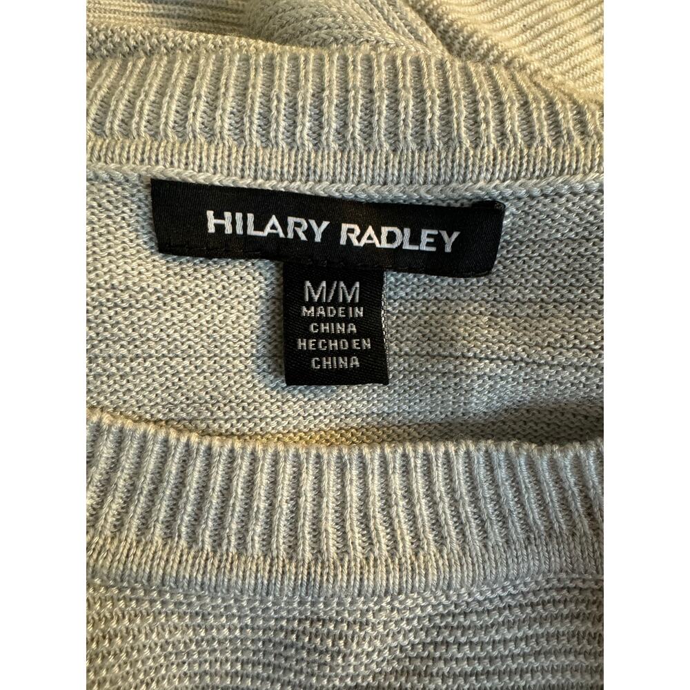 Hilary Radley Soft Knit Women's M Gray Round Neck Layered 2fer‎ Sweater - Picture 2 of 6